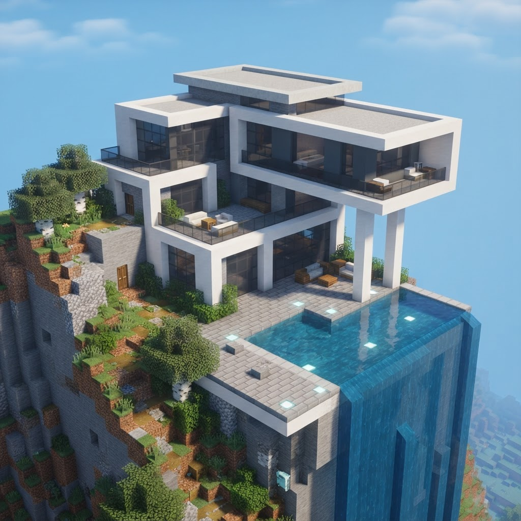 Villa on flat plains